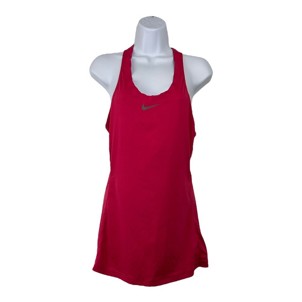 Nike Hot Pink Dri-Fit Fitted Racerback Mesh Tank Top‎ Sz M